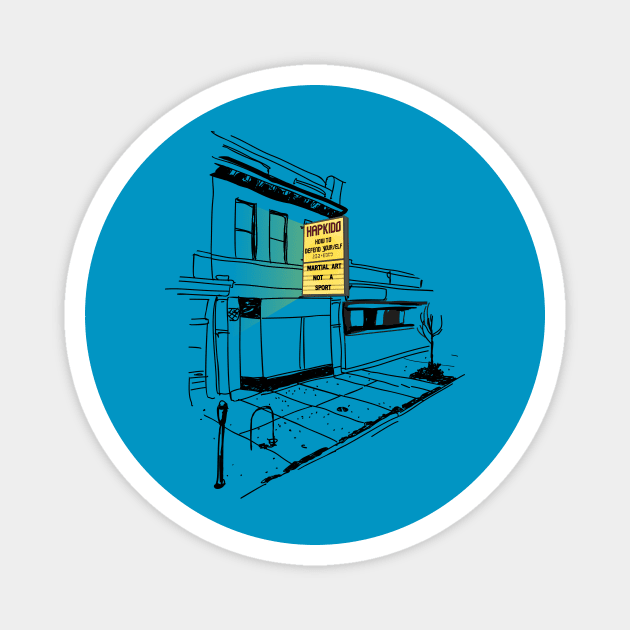 Chicago street view Magnet by jonsolomon